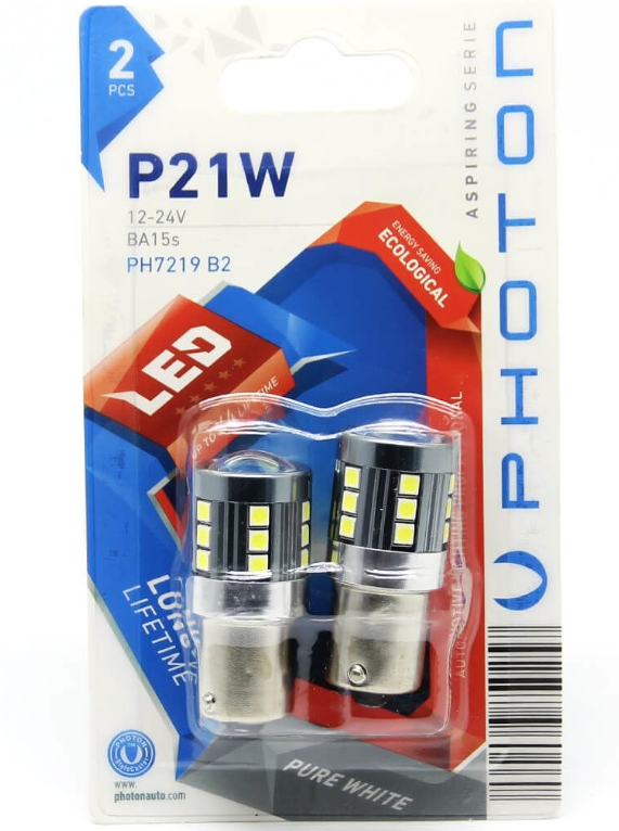L-PH7219 B2 - PH7219 B2 ’P21W 12V-24V LED TEK DUY (2Lİ BLİSTER) [BEYAZ] Led - Oto Yedek Parça Görseli